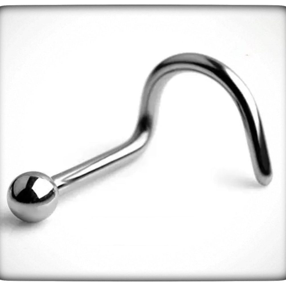 Classic Ball Titanium Nostril Screw Stud.