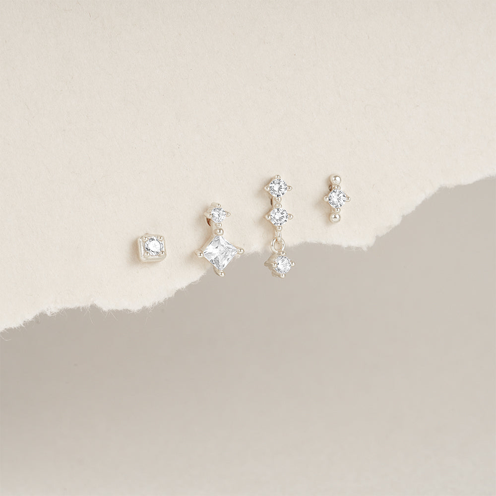 Set of Four Drop Earrings