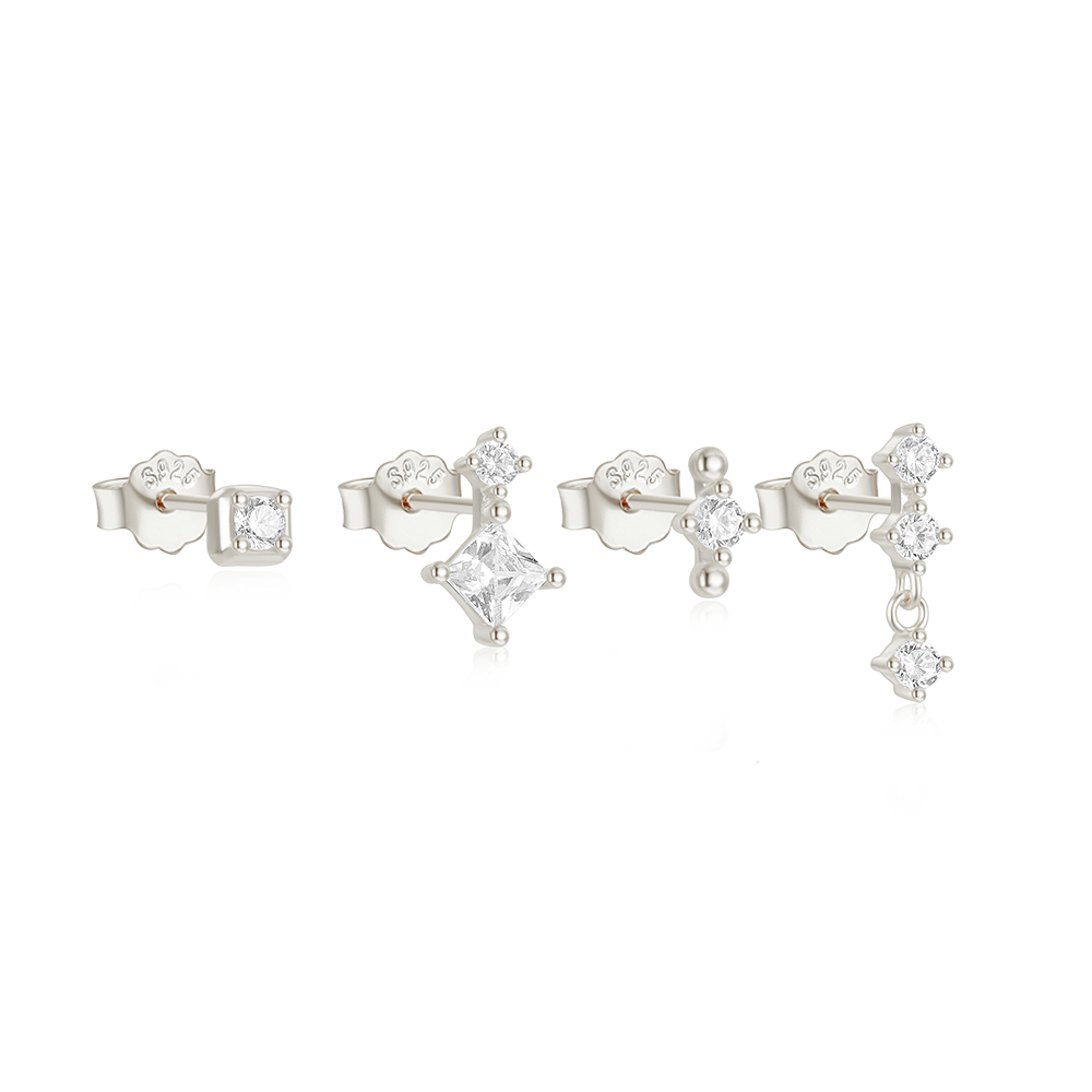 Set of Four Drop Earrings