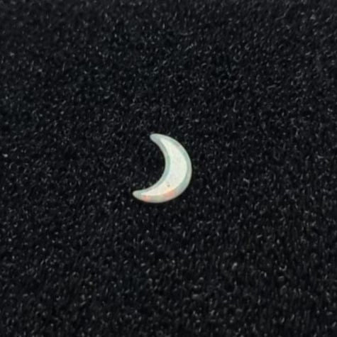 White Moon Flat Opal Tooth Gem - OP17