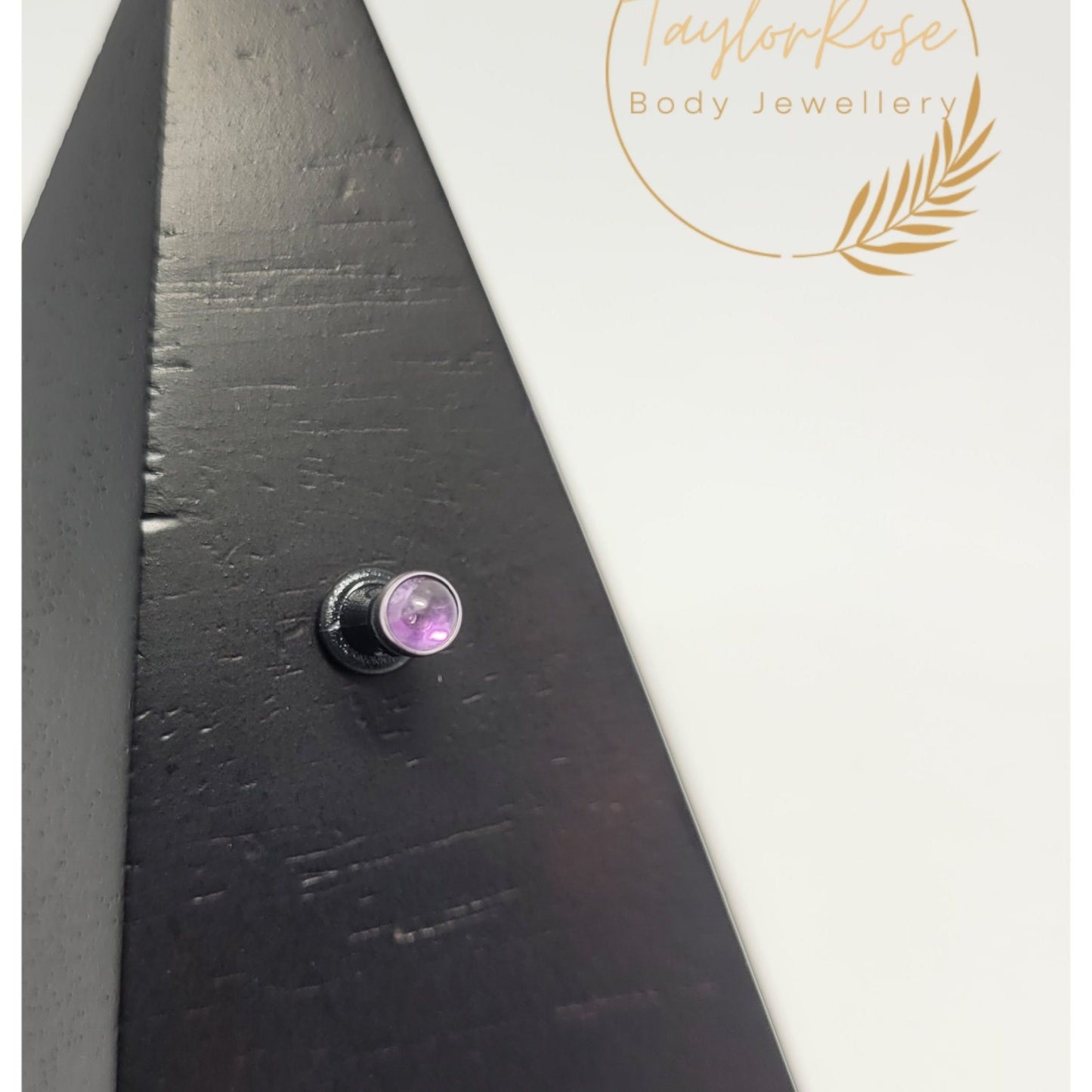 Natural Amethyst Purple Stone Flat Attachment