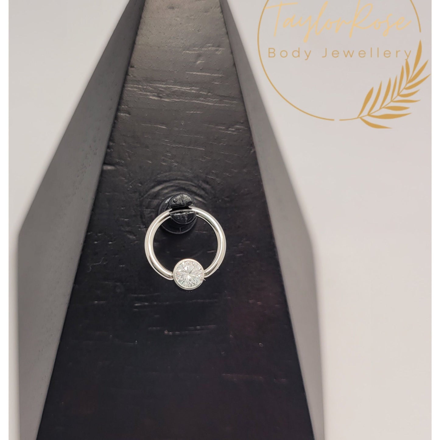 BCR Crystal Disc Captive Ring 8mm