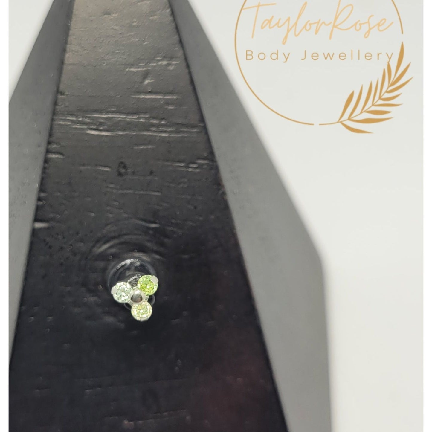 *Titanium & Three Tone Yellow Cubic Zirconia Crystal Trio