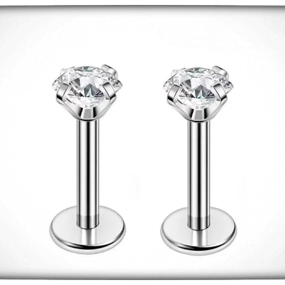 *Titanium & Clear Cubic Zirconia Single Crystal