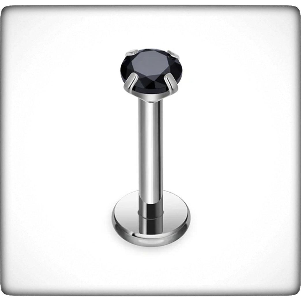 *Titanium & Black Cubic Zirconia