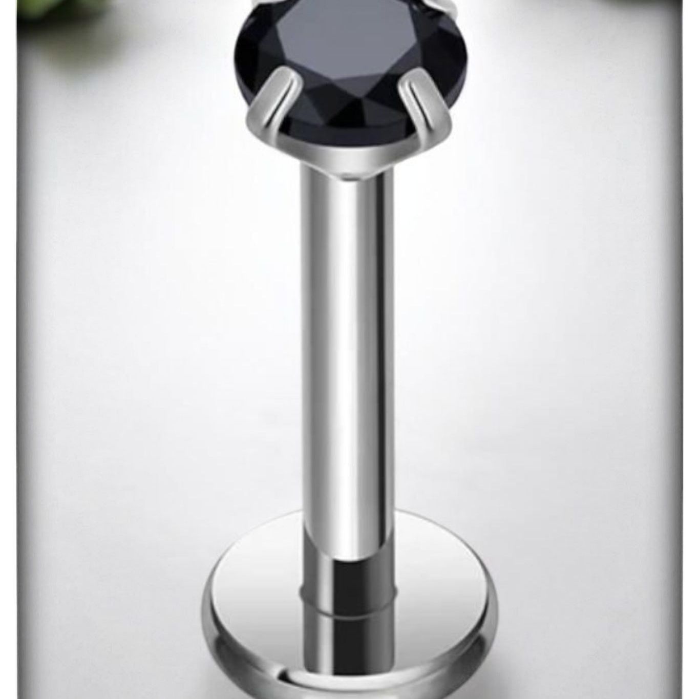 *Titanium & Black Cubic Zirconia