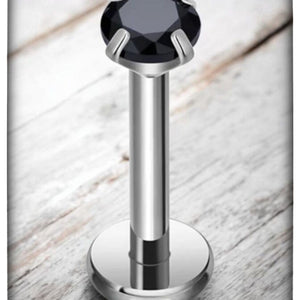 *Titanium & Black Cubic Zirconia