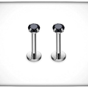 *Titanium & Black Cubic Zirconia