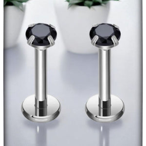 *Titanium & Black Cubic Zirconia