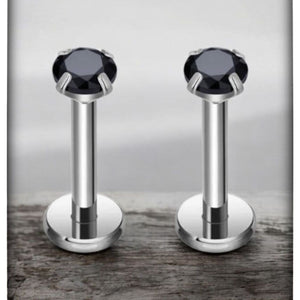 *Titanium & Black Cubic Zirconia