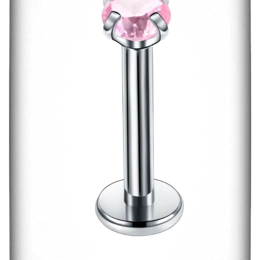 *Titanium & Pink Cubic Zirconia