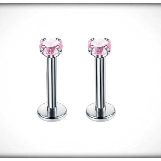 *Titanium & Pink Cubic Zirconia