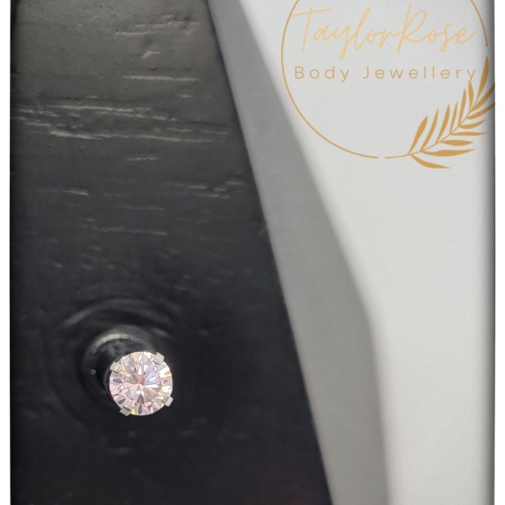 *Titanium & Pink Cubic Zirconia