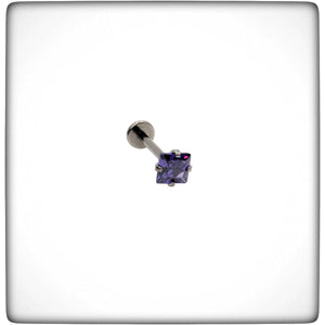 *Titanium & Purple Cubic Zirconia Diamond Cut