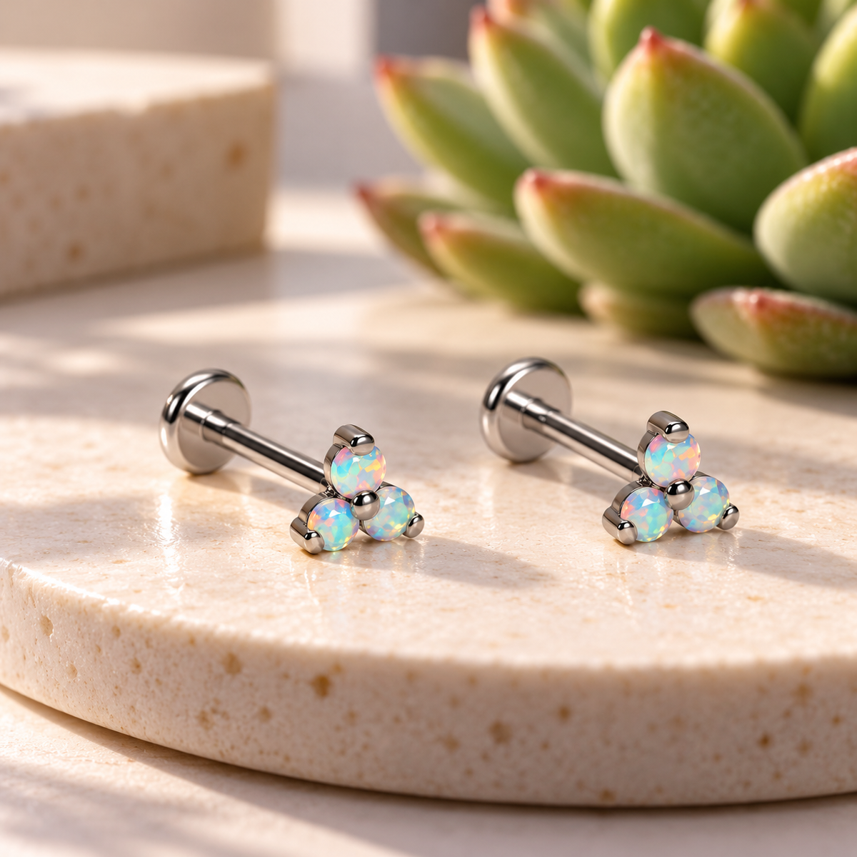 *Trio snow Opal Cubic Zirconia Attachment