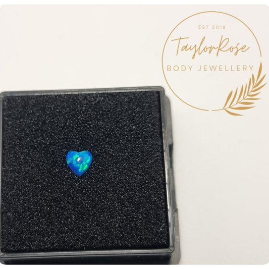 Blue Heart Cabochon Tooth Gem - OP05