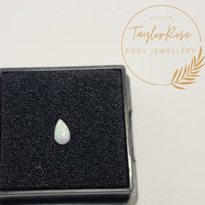 White Pear Opal Cabochon Tooth Gem - OP17