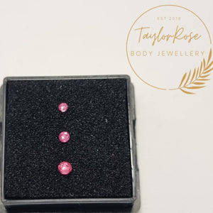 Rose Crystal Tooth Gem