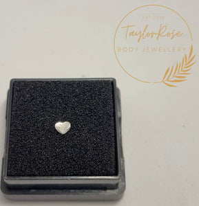 Clear Heart Crystal Tooth Gem