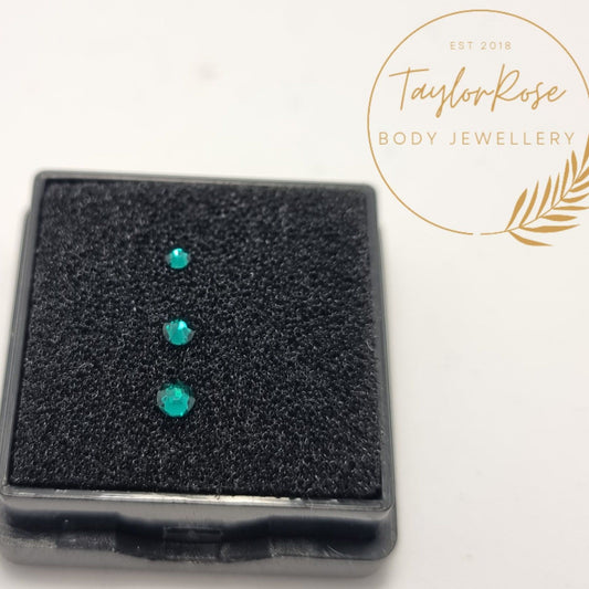 Emerald Green Crystal Tooth Gems