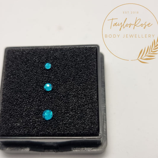 Teal Crystal Tooth Gems