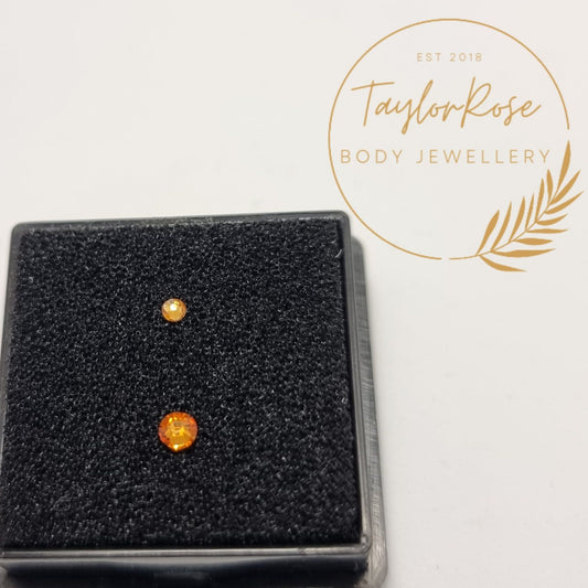 Orange Crystal Tooth Gems
