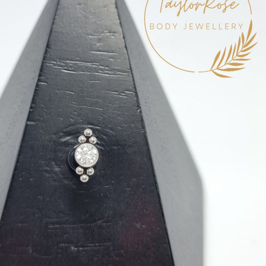 The Dantè Cubic Zirconia & Titanium Mini Cluster