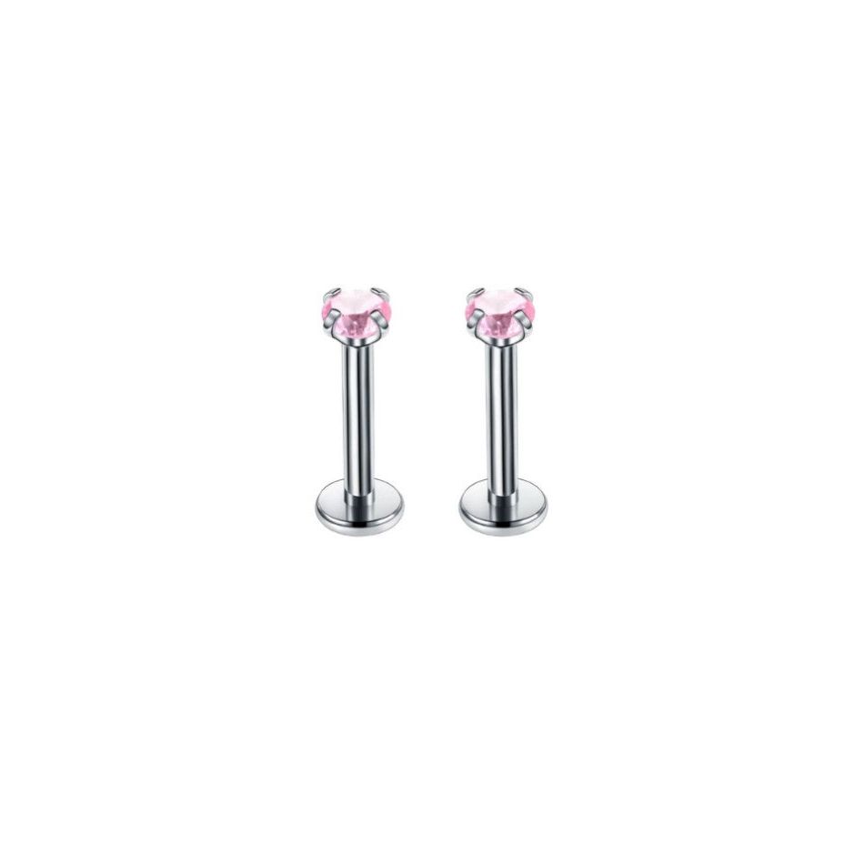 *Titanium & Pink Cubic Zirconia