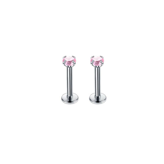 *Titanium & Pink Cubic Zirconia