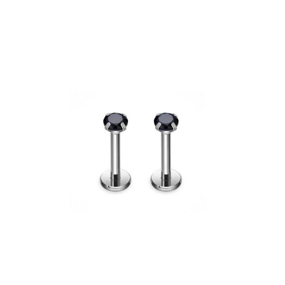 *Titanium & Black Cubic Zirconia