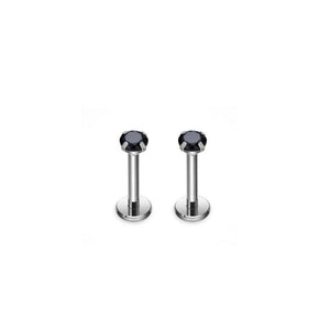 *Titanium & Black Cubic Zirconia