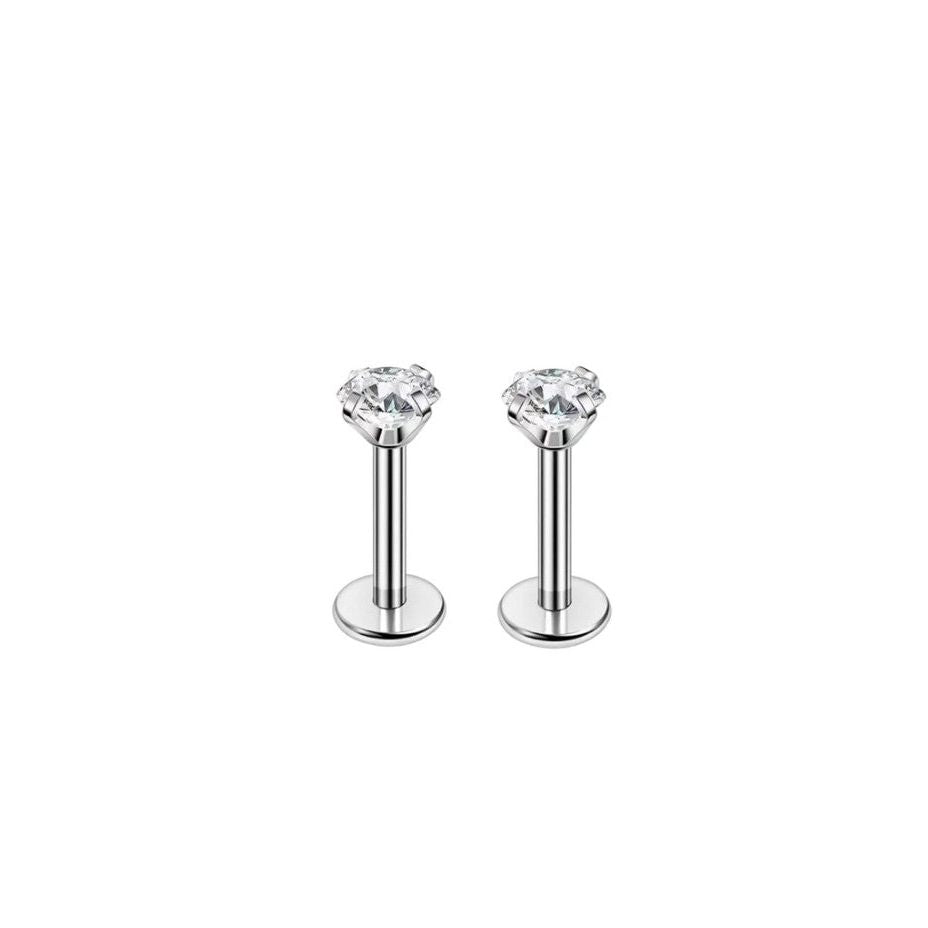 *Titanium & Clear Cubic Zirconia Single Crystal
