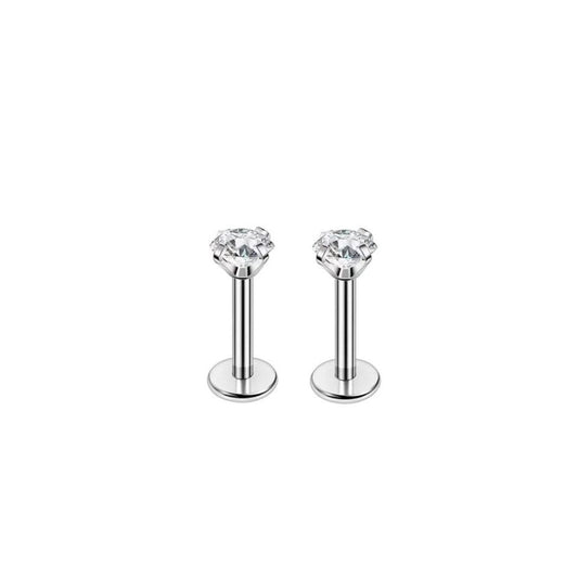 *Titanium & Clear Cubic Zirconia Single Crystal