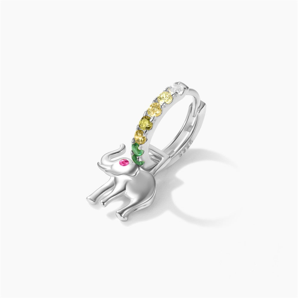 Elephant Charm Hinge Ring