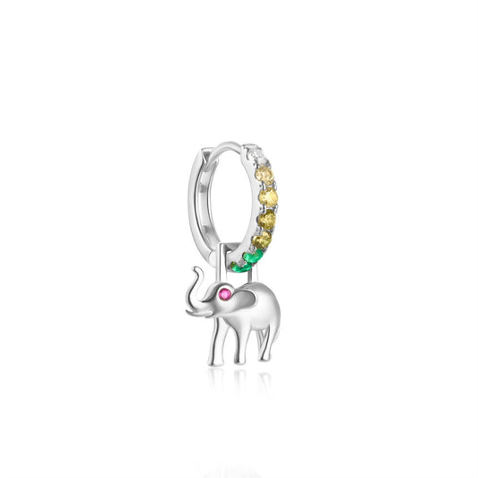 Elephant Charm Hinge Ring