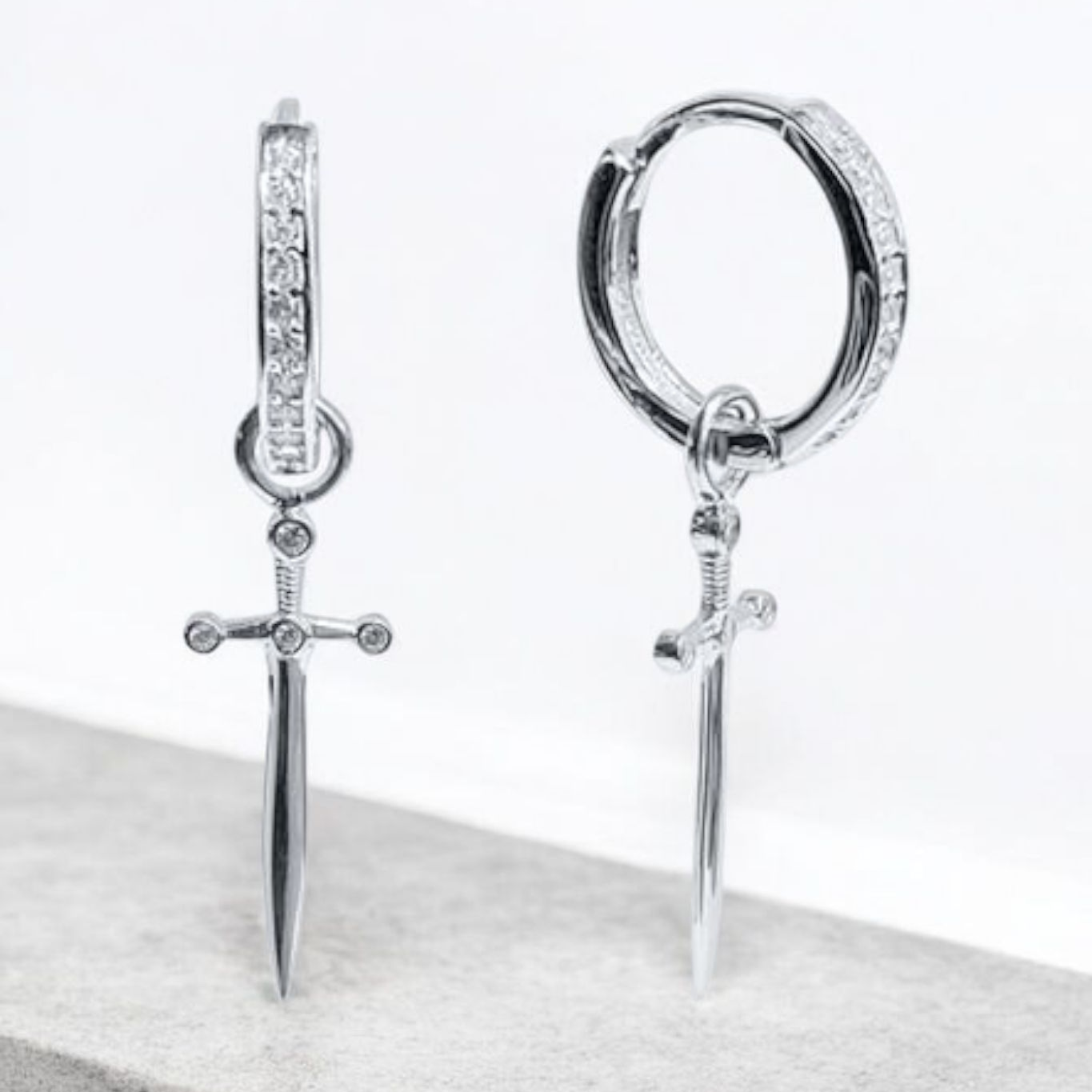 Cross Charm Hinge Ring