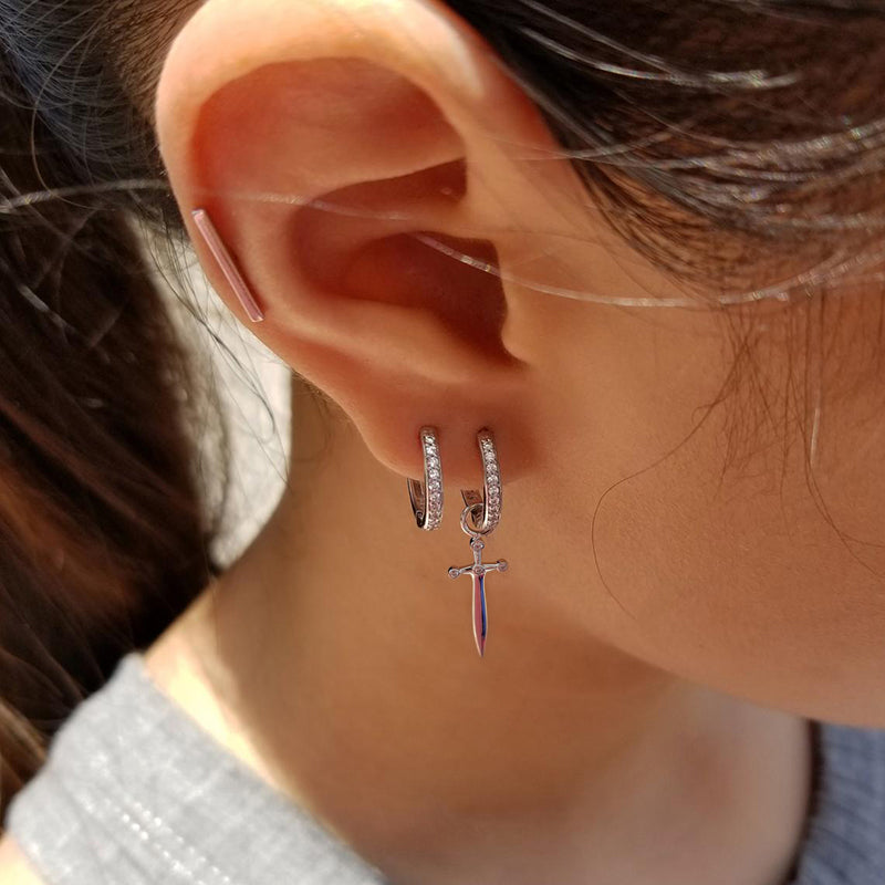 Cross Charm Hinge Ring