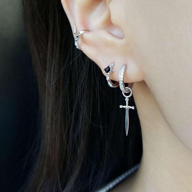 Cross Charm Hinge Ring
