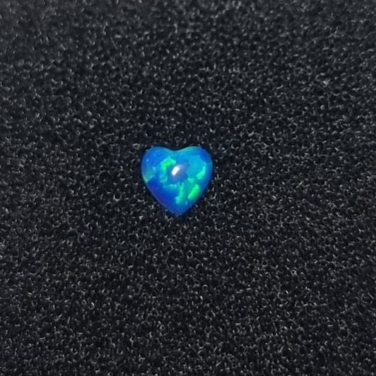 Blue Heart Cabochon Tooth Gem - OP05