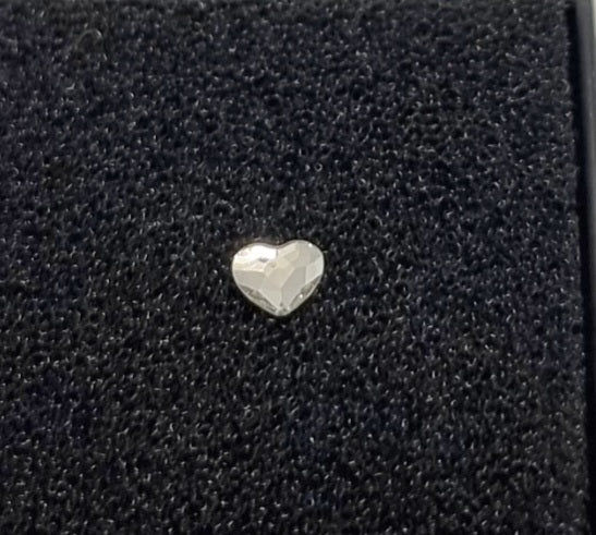 Clear Heart Crystal Tooth Gem