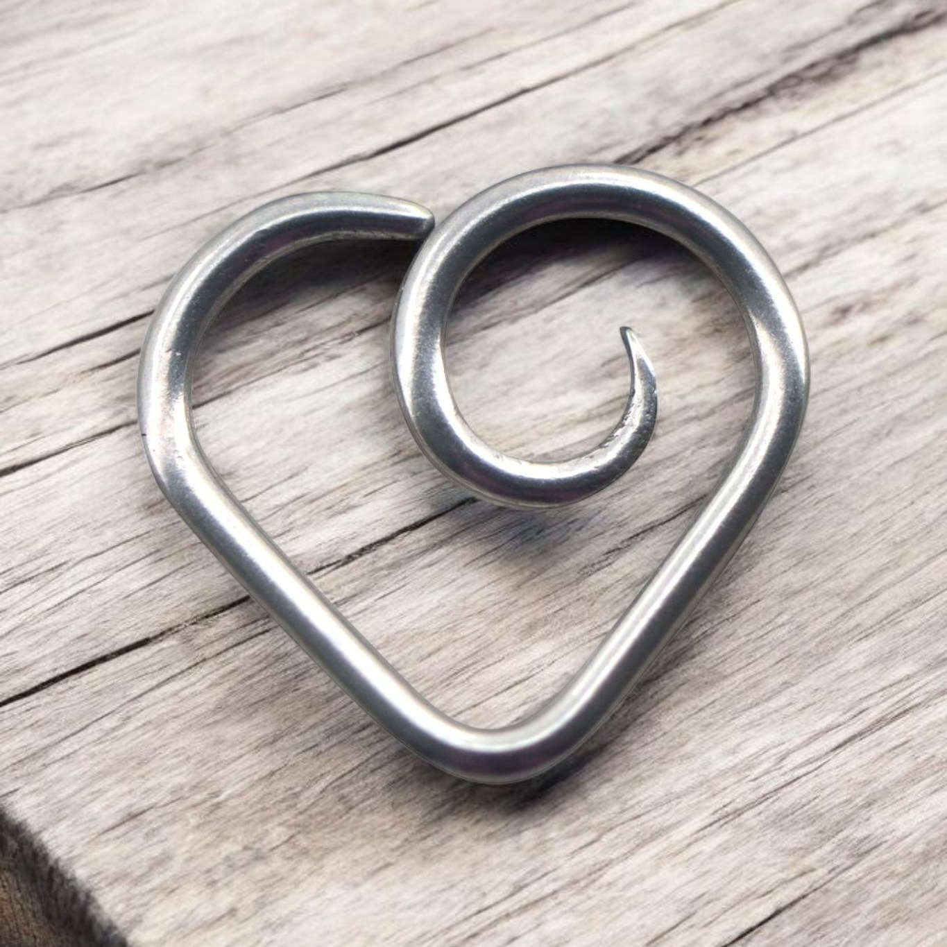 Classic Titanium Daith Heart.