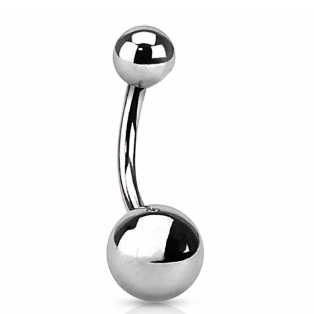 Classic Titanium Navel Bar 12mm.