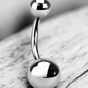 Classic Titanium Navel Bar 12mm.