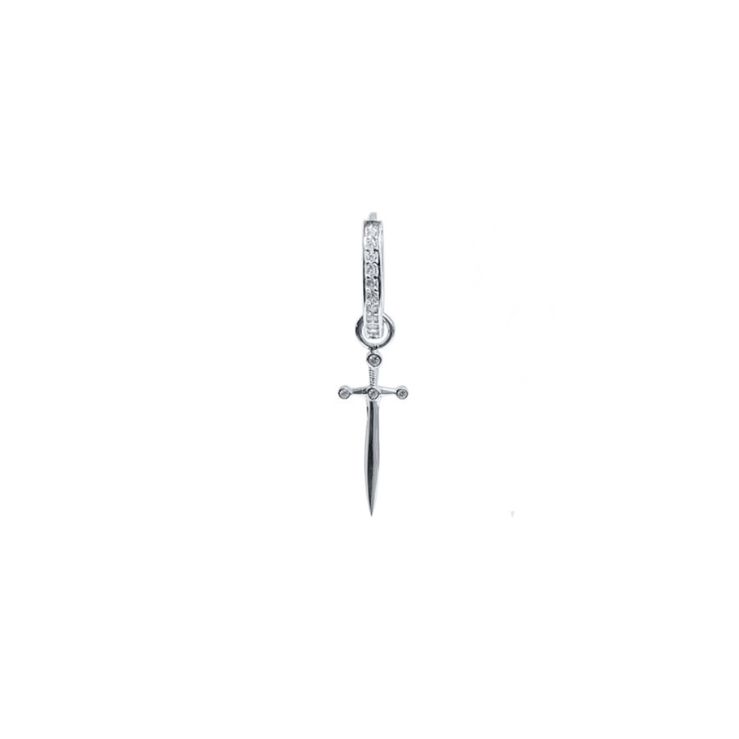 Cross Charm Hinge Ring