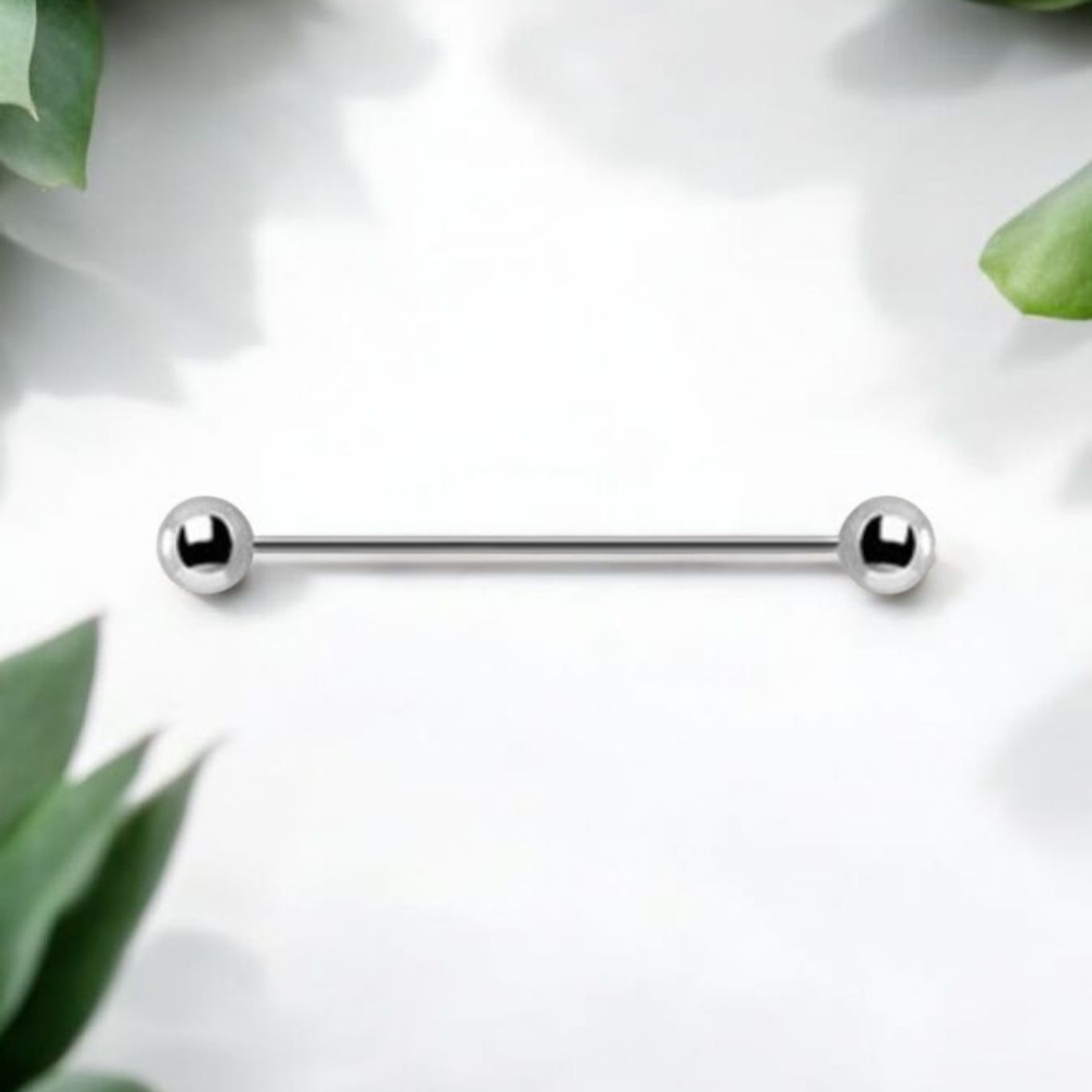Classic Ball Titanium Straight Barbell.