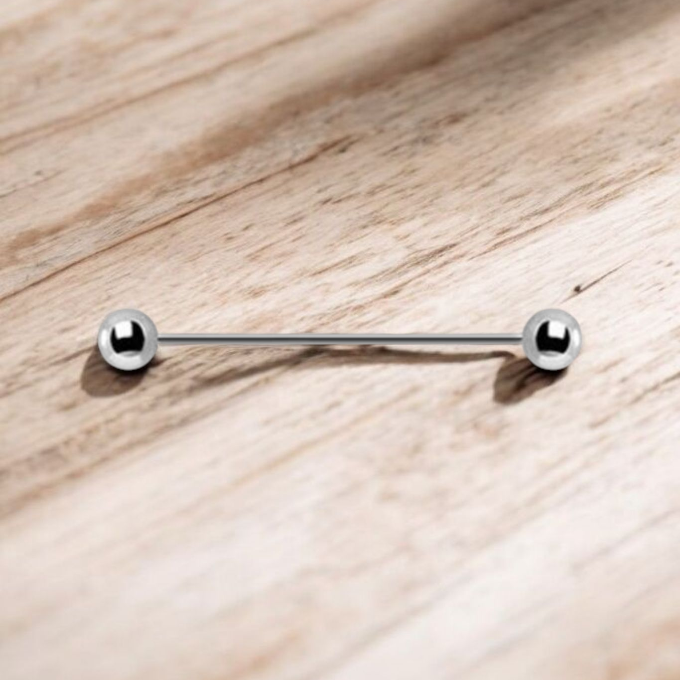 Classic Ball Titanium Straight Barbell.