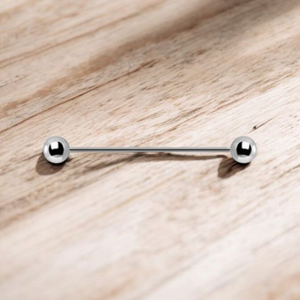 Classic Ball Titanium Straight Barbell.