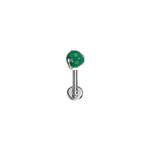 Jade Prong Set Natural Stone Earrings