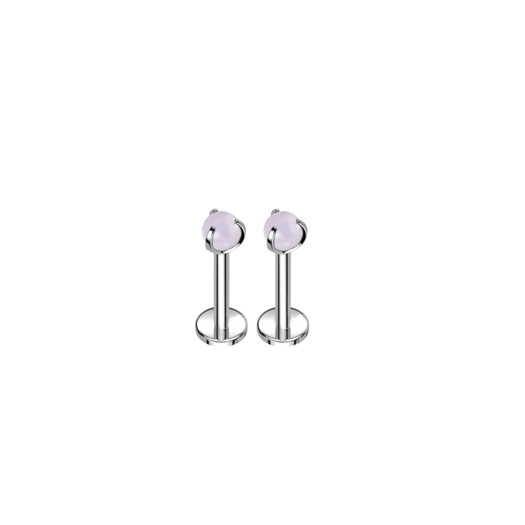 Shimmer Blush Opal Earrings