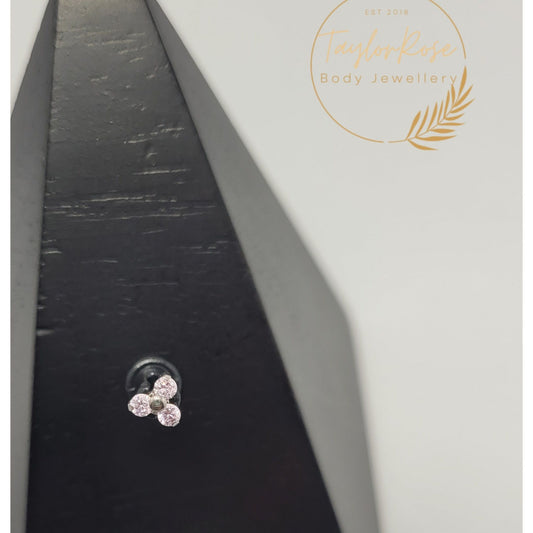 Trio Pink Cubic Zirconia Attachment